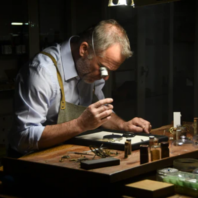 In-depth exploration of the materials of the watch produced from an Aston Martin DB5
